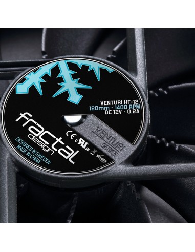 Fractal Design Venturi HP-14 PWM Carcasa del ordenador Ventilador 14 cm Negro, Gris