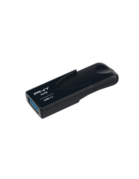 PNY Attaché 4 unidad flash USB 64 GB USB tipo A 3.2 Gen 1 (3.1 Gen 1) Negro