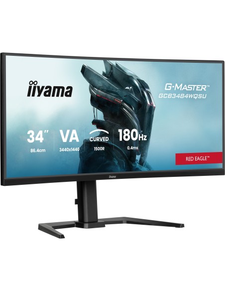iiyama G-MASTER GCB3484WQSU-B1 pantalla para PC 86,4 cm (34") 3440 x 1440 Pixeles UltraWide Quad HD LED Negro iiyama G-MASTER GCB3484WQSU-B1 pantalla para PC 86,4 cm (34") 3440 x 1440 Pixeles UltraWide Quad HD LED Negro