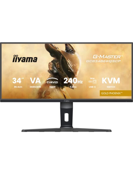 iiyama G-MASTER GCB3486WQSCP-B1 pantalla para PC 86,4 cm (34") 3440 x 1440 Pixeles UltraWide Quad HD Negro iiyama G-MASTER GCB3486WQSCP-B1 pantalla para PC 86,4 cm (34") 3440 x 1440 Pixeles UltraWide Quad HD Negro
