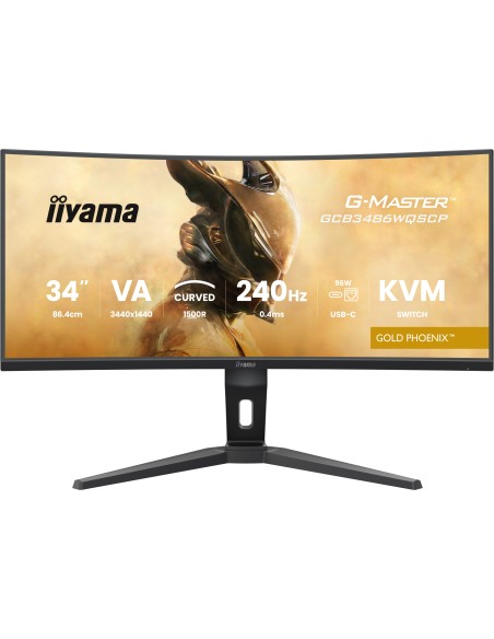 iiyama G-MASTER GCB3486WQSCP-B1 pantalla para PC 86,4 cm (34") 3440 x 1440 Pixeles UltraWide Quad HD Negro iiyama G-MASTER GCB3486WQSCP-B1 pantalla para PC 86,4 cm (34") 3440 x 1440 Pixeles UltraWide Quad HD Negro