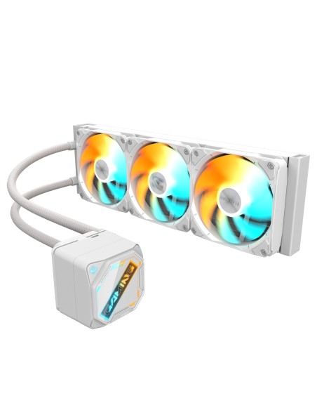 GIGABYTE GAMING 360 ICE Refrigeración Líquida para CPU - 3x120 mm Ventiladores ARGB, Mecanismo de enclavamiento deslizante,