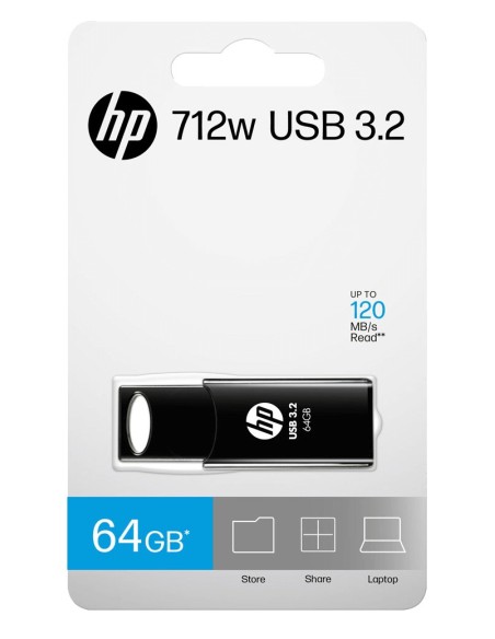 HP 712w unidad flash USB 64 GB USB tipo A 3.2 Gen 1 (3.1 Gen 1) Negro