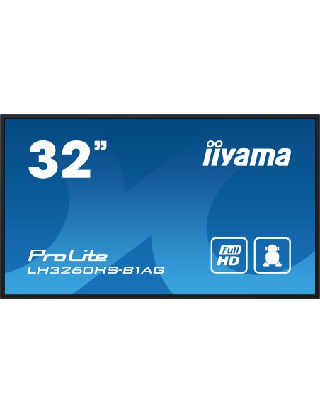 iiyama LH3260HS-B1AG pantalla de señalización Pizarra de caballete digital 80 cm (31.5") LED Wifi 500 cd   m² Full HD Negro