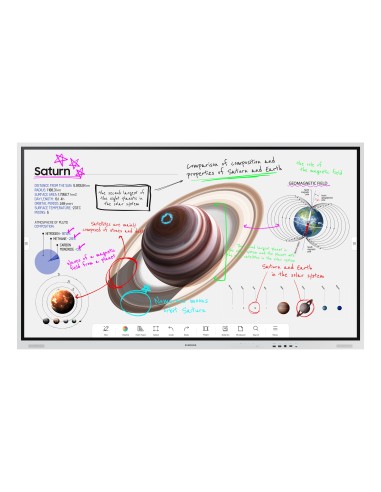 Samsung WM75B pizarra blanca interactiva 190,5 cm (75") 3840 x 2160 Pixeles Pantalla táctil Gris, Blanco