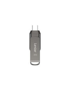 Lexar JumpDrive Dual Drive D400 unidad flash USB 32 GB USB Type-A   USB Type-C 3.2 Gen 2 (3.1 Gen 2) Plata 2