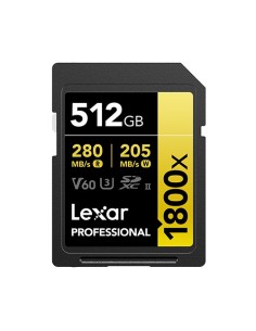 Lexar Professional 1800x 512 GB SDXC UHS-II Clase 10