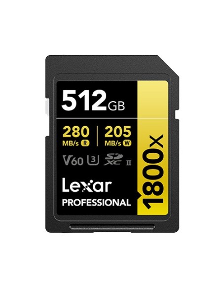 Lexar Professional 1800x 512 GB SDXC UHS-II Clase 10