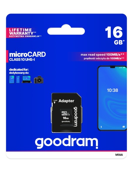 Goodram M1AA 16 GB MicroSDHC UHS-I Clase 10
