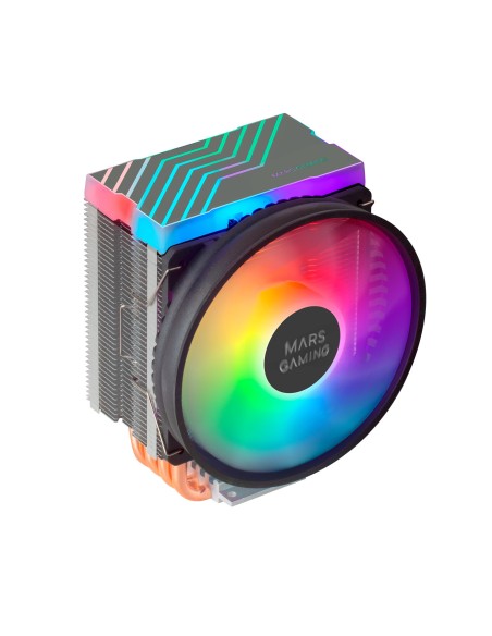 Mars Gaming Disipador CPU Dual ARGB, 4 Heatpipes HCT, TDP 160 W, Ventilador Ultra-silencioso PWM 11 cm, MCPU44 Mars Gaming Disipador CPU Dual ARGB, 4 Heatpipes HCT, TDP 160 W, Ventilador Ultra-silencioso PWM 11 cm, MCPU44