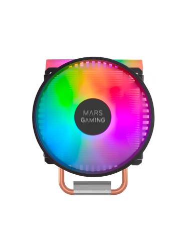 Mars Gaming Disipador CPU Dual ARGB, 4 Heatpipes HCT, TDP 160 W, Ventilador Ultra-silencioso PWM 11 cm, MCPU44