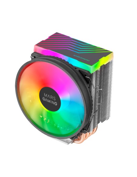 Mars Gaming Disipador CPU Dual ARGB, 4 Heatpipes HCT, TDP 160 W, Ventilador Ultra-silencioso PWM 11 cm, MCPU44 Mars Gaming Disipador CPU Dual ARGB, 4 Heatpipes HCT, TDP 160 W, Ventilador Ultra-silencioso PWM 11 cm, MCPU44