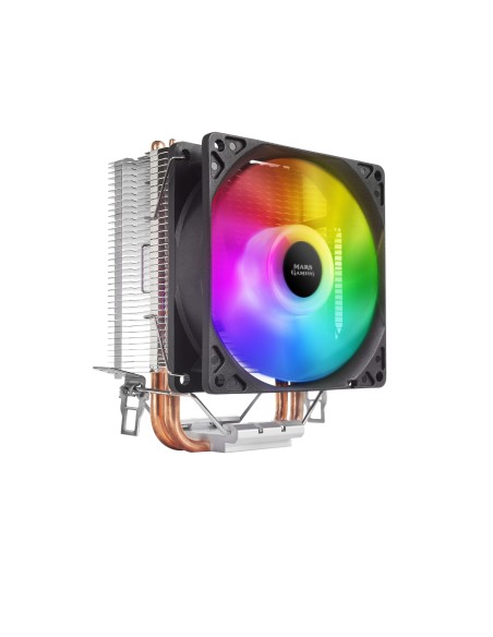Mars Gaming MCPUARGB, Disipador CPU RGB, 2 Heatpipes HCT, TDP 130W, Silencioso, PWM Mars Gaming MCPUARGB, Disipador CPU RGB, 2 Heatpipes HCT, TDP 130W, Silencioso, PWM