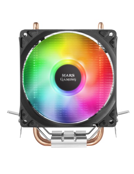 Mars Gaming MCPUARGB, Disipador CPU RGB, 2 Heatpipes HCT, TDP 130W, Silencioso, PWM Mars Gaming MCPUARGB, Disipador CPU RGB, 2 Heatpipes HCT, TDP 130W, Silencioso, PWM