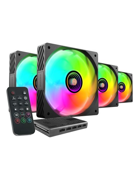 Mars Gaming MFSI4KIT sistema de refrigeración para ordenador Carcasa del ordenador Ventilador 12 cm Negro Mars Gaming MFSI4KIT sistema de refrigeración para ordenador Carcasa del ordenador Ventilador 12 cm Negro