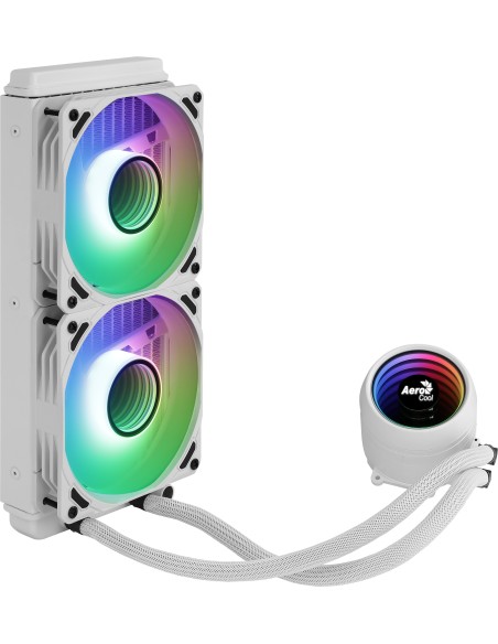 Aerocool MIRAGEL240W Refrigeración Líquida CPU 2xVentilador 12cm ARGB TDP 400W Blanco