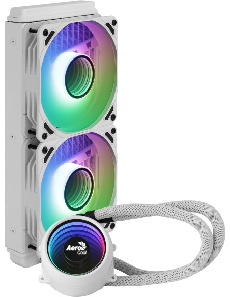 Aerocool MIRAGEL240W Refrigeración Líquida CPU 2xVentilador 12cm ARGB TDP 400W Blanco