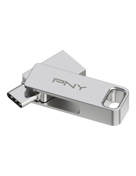 PNY DUO LINK unidad flash USB 128 GB USB Type-A   USB Type-C 3.2 Gen 1 (3.1 Gen 1) Acero inoxidable