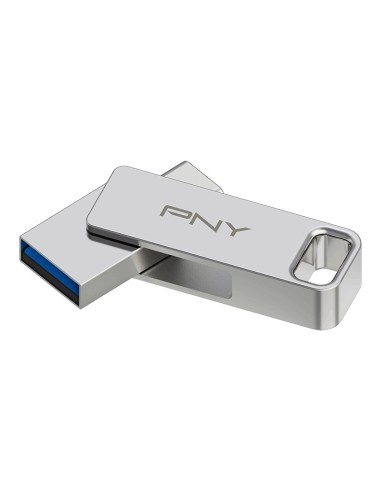 PNY DUO LINK unidad flash USB 64 GB USB Type-A   USB Type-C 3.2 Gen 1 (3.1 Gen 1) Acero inoxidable