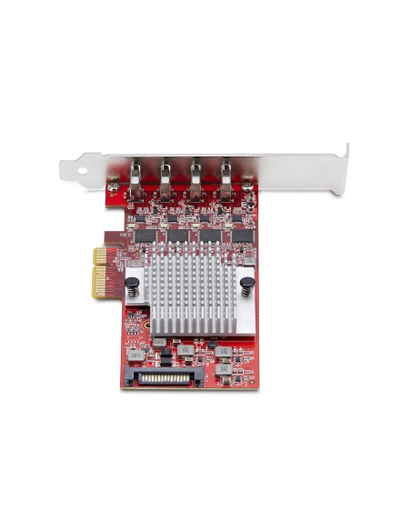 StarTech.com Tarjeta PCIe USB-C de 4 Puertos - Hub Interno USB Tipo C - USB 3.2 10Gb - 4 Controladores Independientes USB - TAA