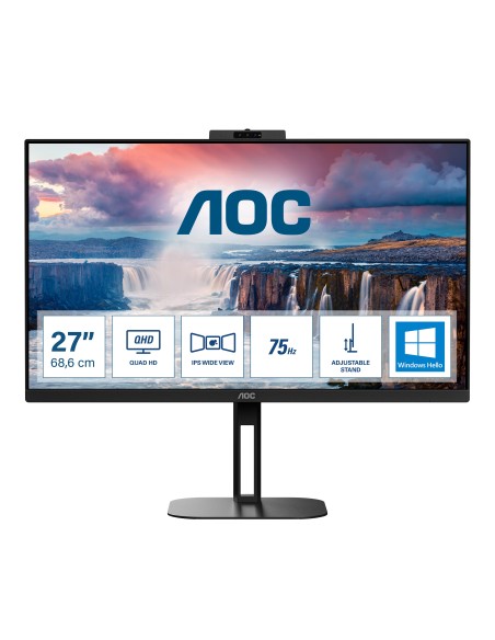 AOC V5 Q27V5CW BK pantalla para PC 68,6 cm (27") 2560 x 1440 Pixeles Quad HD LED Negro AOC V5 Q27V5CW BK pantalla para PC 68,6 cm (27") 2560 x 1440 Pixeles Quad HD LED Negro