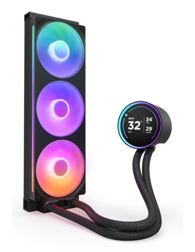 NZXT Kraken Elite 360 RGB Procesador Sistema de refrigeración líquida todo en uno 12 cm Negro 1 pieza(s)