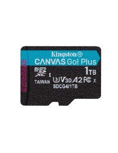 Kingston Technology Tarjeta microSDXC Canvas Go Plus Gen4 de 1 TB, 200 MB s, A2 U3 V30 y adaptador 2
