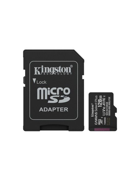 Kingston Technology 128GB microSDXC Canvas Select Plus Gen3 150MB s A1 (Incluye adaptador de SD)