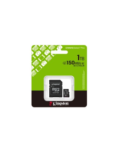 Kingston Technology 1TB microSDXC Canvas Select Plus Gen3 150MB s A1 (Incluye adaptador de SD)