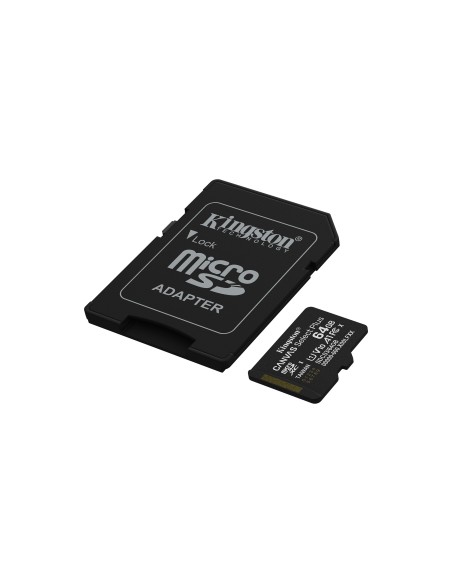 Kingston Technology 64GB microSDXC Canvas Select Plus Gen3 100MB s A1 (Incluye adaptador de SD)