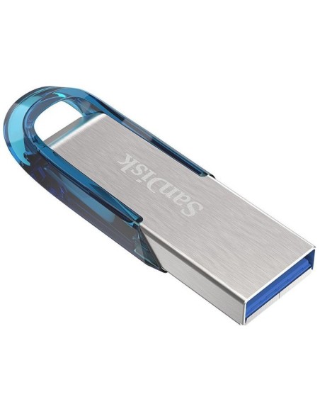SanDisk Ultra Flair unidad flash USB 128 GB USB tipo A 3.2 Gen 1 (3.1 Gen 1) Azul, Plata