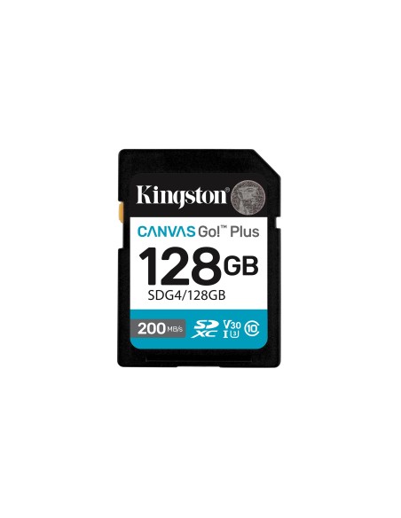 Kingston Technology Canvas Go! Plus 128GB SDXC Canvas Go Plus Gen4 200MB s C10 UHS-I U3 V30