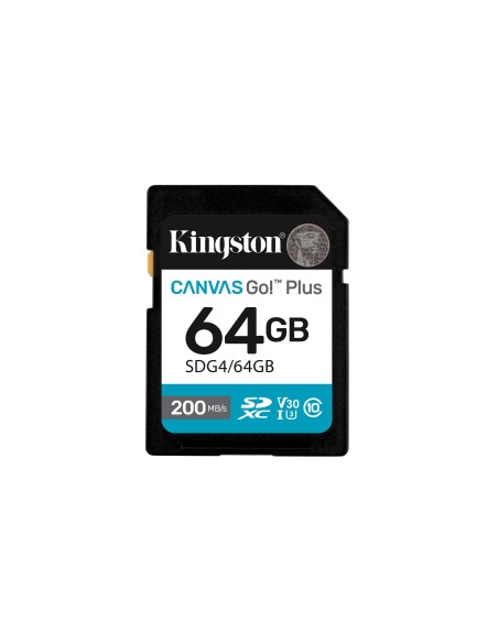 Kingston Technology Canvas Go! Plus 64GB SDXC Canvas Go Plus Gen4 200MB s C10 UHS-I U3 V30