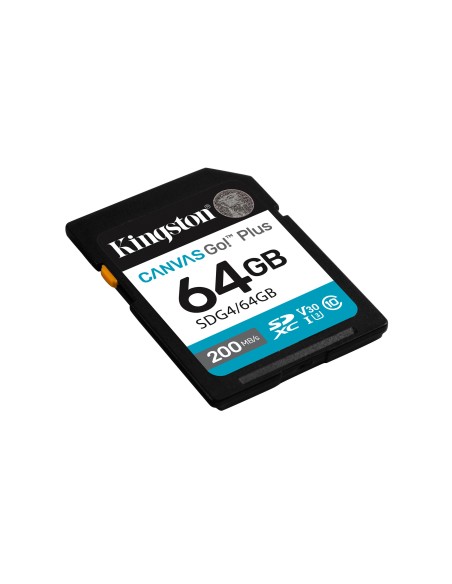 Kingston Technology Canvas Go! Plus 64GB SDXC Canvas Go Plus Gen4 200MB s C10 UHS-I U3 V30