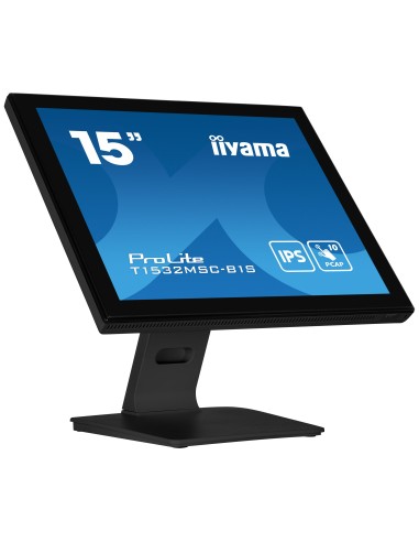 iiyama ProLite T1532MSC-B1S pantalla para PC 38,1 cm (15") 1024 x 768 Pixeles XGA LCD Pantalla táctil Negro