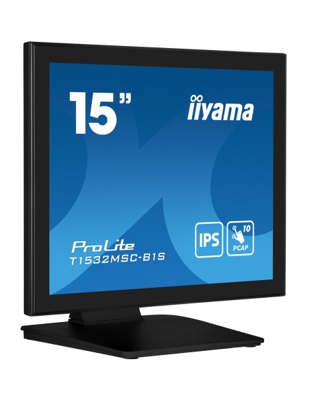iiyama ProLite T1532MSC-B1S pantalla para PC 38,1 cm (15") 1024 x 768 Pixeles XGA LCD Pantalla táctil Negro iiyama ProLite T1532MSC-B1S pantalla para PC 38,1 cm (15") 1024 x 768 Pixeles XGA LCD Pantalla táctil Negro