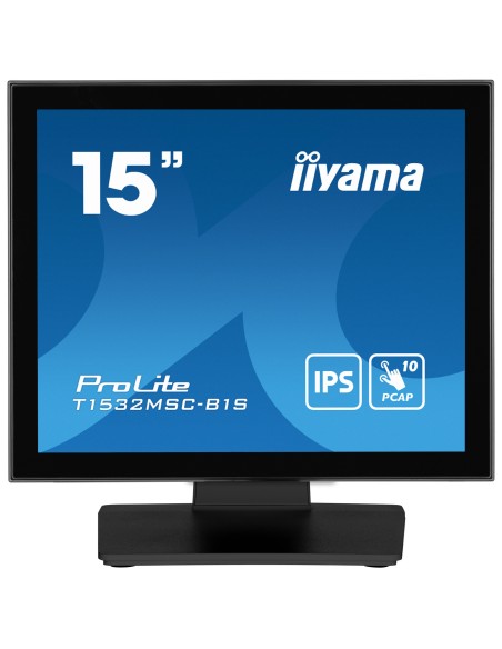 iiyama ProLite T1532MSC-B1S pantalla para PC 38,1 cm (15") 1024 x 768 Pixeles XGA LCD Pantalla táctil Negro iiyama ProLite T1532MSC-B1S pantalla para PC 38,1 cm (15") 1024 x 768 Pixeles XGA LCD Pantalla táctil Negro