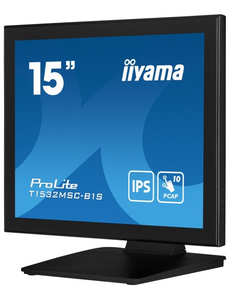 iiyama ProLite T1532MSC-B1S pantalla para PC 38,1 cm (15") 1024 x 768 Pixeles XGA LCD Pantalla táctil Negro iiyama ProLite T1532MSC-B1S pantalla para PC 38,1 cm (15") 1024 x 768 Pixeles XGA LCD Pantalla táctil Negro