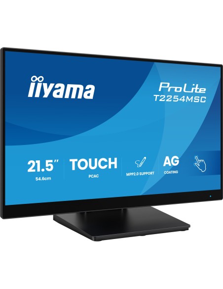 iiyama T2254MSC-B2AG pantalla para PC 54,6 cm (21.5") 1920 x 1080 Pixeles Full HD LED Pantalla táctil Negro iiyama T2254MSC-B2AG pantalla para PC 54,6 cm (21.5") 1920 x 1080 Pixeles Full HD LED Pantalla táctil Negro