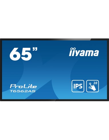 iiyama T6562AS-B1 pantalla para PC 163,8 cm (64.5") 3840 x 2160 Pixeles 4K Ultra HD LED Pantalla táctil Negro