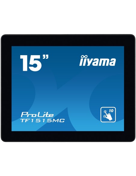 iiyama TF1515MC-B2 pantalla de señalización 38,1 cm (15") LED 350 cd   m² XGA Negro Pantalla táctil