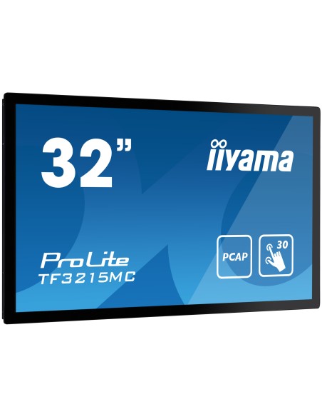iiyama ProLite TF3215MC-B2 pantalla para PC 80 cm (31.5") 1920 x 1080 Pixeles Full HD LED Pantalla táctil Quiosco Negro iiyama ProLite TF3215MC-B2 pantalla para PC 80 cm (31.5") 1920 x 1080 Pixeles Full HD LED Pantalla táctil Quiosco Negro