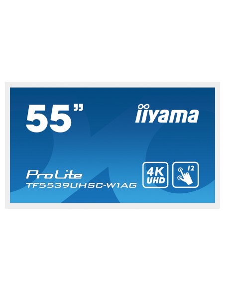 iiyama ProLite TF5539UHSC-W1AG pantalla para PC 139,7 cm (55") 3840 x 2160 Pixeles 4K Ultra HD LED Pantalla táctil iiyama ProLite TF5539UHSC-W1AG pantalla para PC 139,7 cm (55") 3840 x 2160 Pixeles 4K Ultra HD LED Pantalla táctil