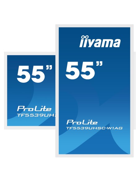 iiyama ProLite TF5539UHSC-W1AG pantalla para PC 139,7 cm (55") 3840 x 2160 Pixeles 4K Ultra HD LED Pantalla táctil iiyama ProLite TF5539UHSC-W1AG pantalla para PC 139,7 cm (55") 3840 x 2160 Pixeles 4K Ultra HD LED Pantalla táctil