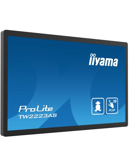 iiyama TW2223AS-B2 pantalla de señalización Panel plano interactivo 54,6 cm (21.5") Wifi 400 cd   m² Full HD Negro Pantalla