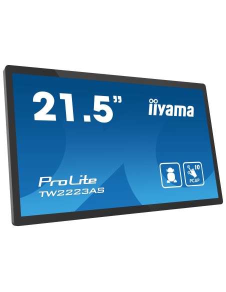 iiyama TW2223AS-B2 pantalla de señalización Panel plano interactivo 54,6 cm (21.5") Wifi 400 cd   m² Full HD Negro Pantalla