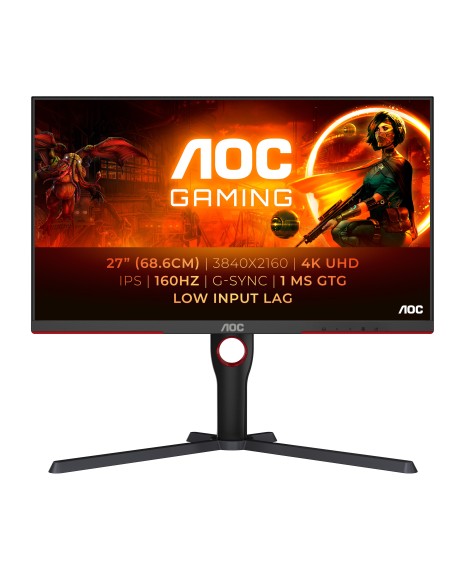 AOC G3 U27G3X BK pantalla para PC 68,6 cm (27") 3840 x 2160 Pixeles 4K Ultra HD LED Negro, Rojo AOC G3 U27G3X BK pantalla para PC 68,6 cm (27") 3840 x 2160 Pixeles 4K Ultra HD LED Negro, Rojo