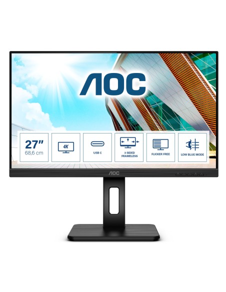 AOC U27P2CA pantalla para PC 68,6 cm (27") 3840 x 2160 Pixeles 4K Ultra HD LED Negro AOC U27P2CA pantalla para PC 68,6 cm (27") 3840 x 2160 Pixeles 4K Ultra HD LED Negro