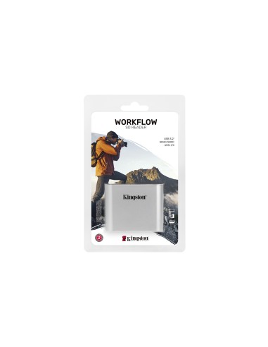Kingston Technology Lector de tarjetas SDHC SDXC UHS-II de doble ranura para flujo de trabajo USB 3.2 Gen 1