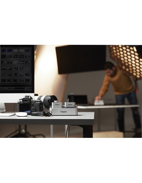 Kingston Technology Lector de tarjetas SDHC SDXC UHS-II de doble ranura para flujo de trabajo USB 3.2 Gen 1 Kingston Technology Lector de tarjetas SDHC SDXC UHS-II de doble ranura para flujo de trabajo USB 3.2 Gen 1